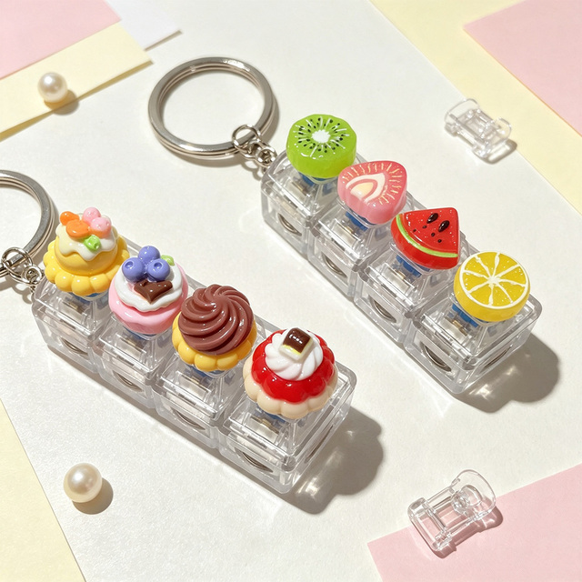 Customized Double Shot PBT Compact Portable Fidget Clicker Mechanical Keyboard Keycaps Keyring