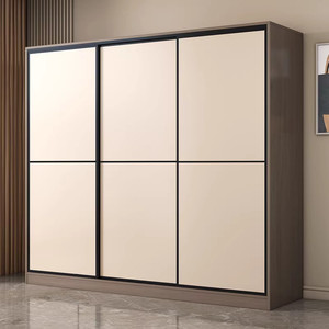 Armoire <span class=keywords><strong>de</strong></span> chambre à coucher pour location, en <span class=keywords><strong>bois</strong></span> <span class=keywords><strong>massif</strong></span>, avec portes coulissantes, multifonctionnelle, design simple et moderne, nouvelle collection 2025 - Product Image 1