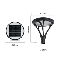 Lampadaire de jardin IP65 en alliage d'aluminium avec options d'alimentation LED AC/solaire pour aménagement paysager et usage en entrepôt