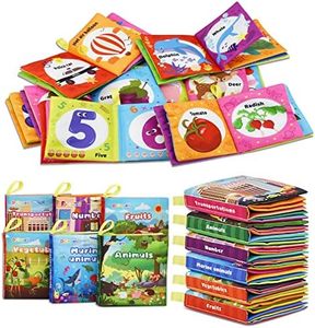 Livre en tissu coloré pour bébé, interactif parent-enfant, jouet sensoriel sonore doux pour nourrisson, développement de l'intelligence 0-6 mois - Product Image 2