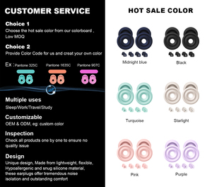 Tapones para los Oídos con Logotipo Personalizado, Cancelación de Ruido, Protección Auditiva, Protección para Tiro, Insonorización, para Dormir - Product Image 2