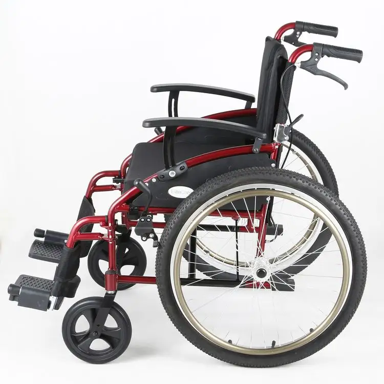 Lattice Sports Rollstuhl Selbst fahrender Klapp rollstuhl 24-Zoll-Reifen, der auf einer breiten Palette von ergonomischen Straßen CT7404L-51 verwendet wird
