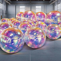 Décoration de fête décoration de boule de miroir gonflable en PVC géant
