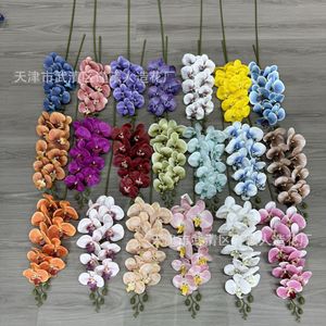 Fleur artificielle en soie Phalaenopsis 3D à 9 têtes Jinxi pour mariage, décoration intérieure, accessoires de photographie - Product Image 1