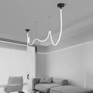Suspension minimaliste pour maisons-témoin, salles d'exposition, zones de réception et salons – <span class=keywords><strong>Lustre</strong></span> loft pour plafonds hauts - Product Image 3
