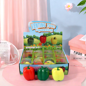 Hongxiaoer HR23-42 Jouet musical anti-stress Piment Rouge, Figurine créative à pincer en forme de fruit et légume, Décoration unisexe, Vente en gros pour le bureau - Product Image 1