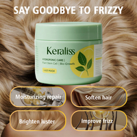 Masque capillaire à la kératine, aux graines de moringa et à la biotine Joynna pour cheveux secs - Hydratant et nourrissant