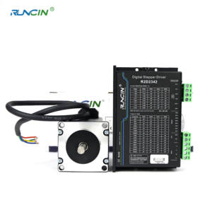 Runcin nuovo motore 2 fasi <span class=keywords><strong>Nema</strong></span> <span class=keywords><strong>23</strong></span> <span class=keywords><strong>Stepper</strong></span> 56mm 1Nm 142Oz.in 4.2A ibrido digitale <span class=keywords><strong>Stepper</strong></span> Driver Kit di tensione CC per macchine Cnc - Product Image 1