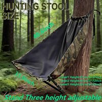 Chaise d'arbre chauffante et siège de hamac de chasse Mydays, légère, réglable en hauteur, pivotante, pour le camping en extérieur, camouflage