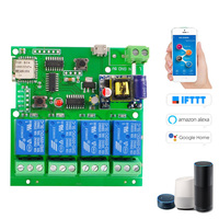 Module de relais intelligent pour maison connectée ESP8266 WIFI 12V 5V 24V, commande à distance par application mobile, interrupteur, module de relais pour serrure de porte