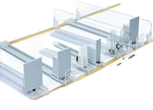 Hookei Supermarket Storage Pusher Divider Auto Sliding Drink Can Holder Gravity Feed <b>Roller</b> Bottle Glide Shelf Source Factory - Product Image 5