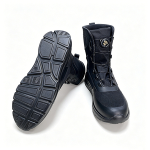 DF22 Black Outdoor Waterproof PU <b>Boots</b> All Seasons Men's Tactical <b>Hiking</b> Shoes Stock Wholesale - Product Image 4
