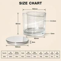 Bougeoir en verre à fond lourd de luxe style uni pour hôtels maison conception de cylindre mignon pour bougeoirs lanternes boîte rigide