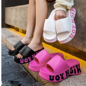 Yuchen Thời Trang EVA Bên In Chữ Dày Duy Nhất Trong Nhà Ngoài Trời Cho Phụ Nữ Mùa Xuân Mùa Hè Và Mùa Thu - Product Image 4