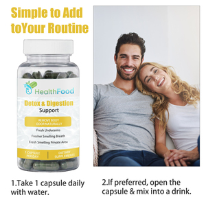 OEM ODM Custom Detox Digestion Support Capsules with Peppermint Leaf Deodorant Capsules Fresher Underarms and Smelling Breath - Product Image 5