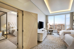 ชุดห้องนอน<span class=keywords><strong>โรงแรม</strong></span> Marriott หรูหราทันสมัย3 4 5ดาวเฟอร์นิเจอร์ไม้เมลามีนสำหรับใช้ในอพาร์ตเมนต์ - Product Image 3