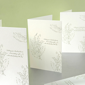 Cartes de remerciement personnalisées pliables MUHANG de style frais - Cartes de vœux en papier artistique à motif végétal avec un design simple - Product Image 2