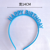 Offre Spéciale acrylique joyeux anniversaire lettre chapeau couleur bonbon bandeau cheveux fermoir fille enfants anniversaire décoration fête casque