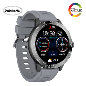 นาฬิกาสมาร์ทวอทช์ GPS BT รุ่น M11-303 หน้าจอ AMOLED 1.5 นิ้ว กันน้ำ 3ATM แบตเตอรี่ใช้งานได้นาน สำหรับทุกเพศ  ติดตามการออกกำลังกาย ขายดีบน TikTok สีเงิน - Product Image 3