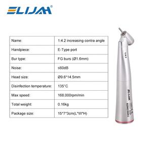 ELIJAH 1:4 dentale. 2 Handpiece in fibra ottica dentale a bassa velocità Handpiece 45 gradi dentario crescente Contra Angle Handpiece - Product Image 2