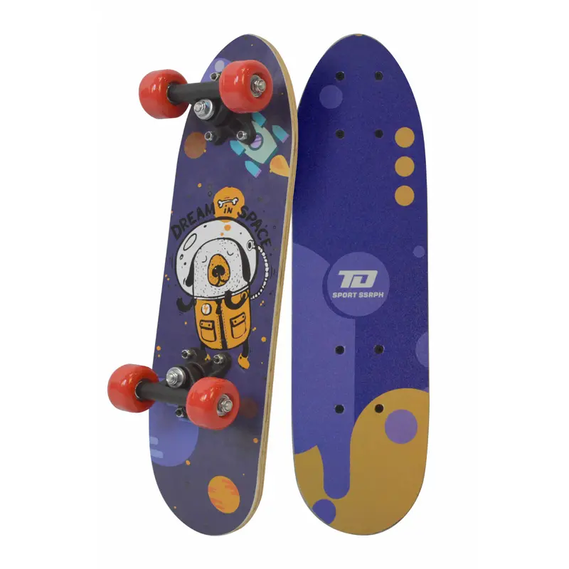बच्चों के लिए फैक्टरी मूल्य 21 इंच मिनी लकड़ी का स्केटबोर्ड पीपी ट्रक 5030 पीवीसी व्हील