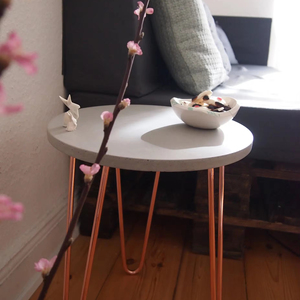 Vente chaude Canapé Côté/Fin Fer Pieds Gris Rectangulaire Table D'extrémité Avec Plateau En Béton Pour La Maison Hôtel Restaurant Meubles - Product Image 1