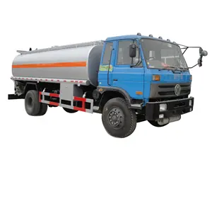 Low price Dongfeng 153 chassis 170hp aluminum tanker 5000 liters fuel tank truck from China factory 4x2 euro 3 emission