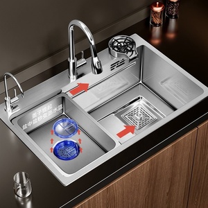 Fregadero de cocina evier de cuisine en acier inoxydable 304 cascade évier de cuisine évier de cuisine numérique pour la cuisine - Product Image 5