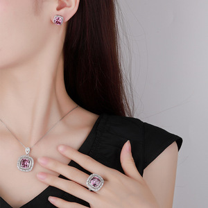 2026 New high-end Jewelry Copper Gold-plated Simulation Bird's Nest Cut Dry Rose Retro Set Female 12*12 - Product Image 4