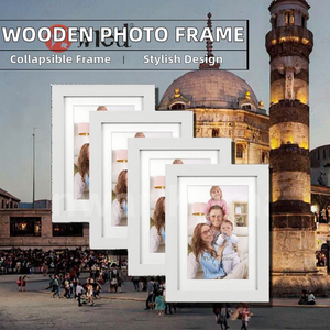 Cadre photo rectangulaire en bois pour la maison, le salon, la salle à manger, le bureau, l'affichage mural, décoration de mariage, décoration de ferme - Product Image 3