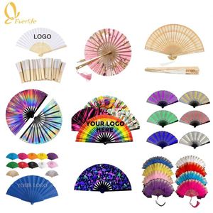 Éventail pliant en plastique de 23 cm pour fête et festival, avec logo personnalisé imprimé - Product Image 5