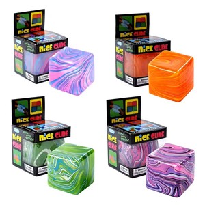 Jouet anti-stress en caoutchouc multicolore pour enfants, <span class=keywords><strong>cube</strong></span> à marbre tourbillonnant, super rebondissant, pour soulager le stress, de 5 à 7 ans - Product Image 1