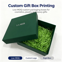 Vente en gros Boîte d'emballage cadeau imprimée Boîtes carrées en carton personnalisées Boîte d'emballage en papier cadeau pour bijoux avec impression de logo d'anniversaire
