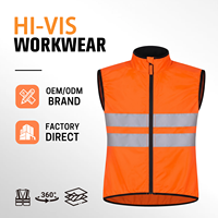 Gilet réfléchissant haute visibilité pour la course nocturne, veste légère pliable sans manches, équipement de sécurité pour hommes, gilet de sport en plein air