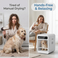 ALFAPET S7 Smart Eco-Friendly Box Asciugatrice per Animali Domestici in Plastica 80L, Asciugatore Automatico per Cani con Sterilizzazione a Ioni Negativi e Deumidificazione