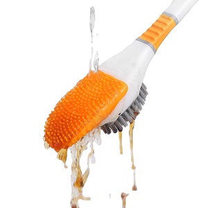 Nouvelle brosse de nettoyage pour toilettes en silicone, best-seller, à fixer au mur, ensemble brosse et support pour toilettes, brosse de toilettes mignonne - Product Image 1
