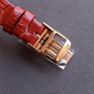 Reloj Mecánico de Lujo para Parejas, Diseño Elegante, Patrón Rojo con Incrustaciones de Diamantes y Moissanita - Product Image 5