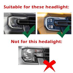 สติกเกอร์ป้องกันไฟหน้า LED สำหรับ <span class=keywords><strong>FORD</strong></span> RANGER <span class=keywords><strong>2022</strong></span> 2023 2024 2025 <span class=keywords><strong>EVEREST</strong></span> ไม่มีโลโก้ - Product Image 5