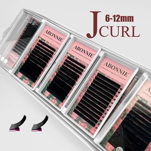 ขนตาปลอม Abonnie J Curl ขนาด 6-12 มม. หนา 0.05 มม. แบบด้าน ง่ายต่อการต่อ สำหรับมืออาชีพ - Product Image 1