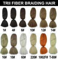 Cheveux à tresser doux et moelleux en fibre TRII, différentes couleurs, tresses jumbo, chic, naturel, lot de cheveux pour crochet