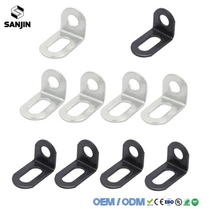 Supports d'angle en acier inoxydable en forme de L, plaques de <span class=keywords><strong>fixation</strong></span> métalliques à angle droit de 90 degrés avec 2 trous de montage pour meubles domestiques - Product Image 1