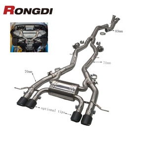 Système d'échappement Valvetronic Catback en stock, performance, tube intermédiaire unique, acier inoxydable 304 pour BMW G8x G80 G82 M3 M4 - Product Image 1