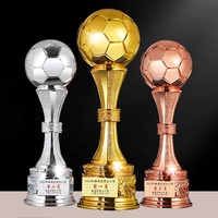 Trofeos de baloncesto/fútbol de resina metálica personalizados, competiciones deportivas, premio de recuerdo, premio de oro, plata y cobre, trofeo de cristal