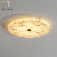 Plafonnier LED circulaire de luxe en cuivre au design moderne, avec abat-jour simple, lampe de plafond, matte, style chinois, pour une chambre à coucher ou d'étude