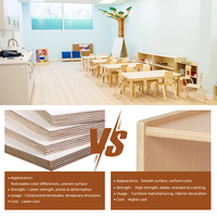Ensemble de Meubles de Crèche Montessori avec Chaise et Table en Bois Courbé pour Enfants, Mobilier de Centre d'Éveil et Maternelle