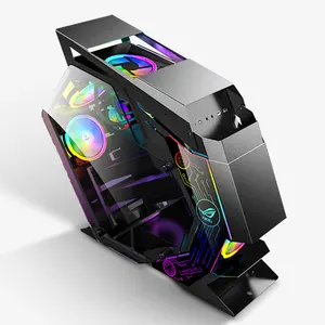 חדש עיצוב מיוחד בצורת ATX משחקי מחשב מקרה מחשב מעבד שרת קבינט מארז לשולחן עבודה עם מזג זכוכית פלדה פנל