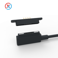 Conector Magnético de 4 Pines 12V2A con Orificio y Fijación por Tornillo, Conector Magnético Macho-Hembra para Cable de Carga