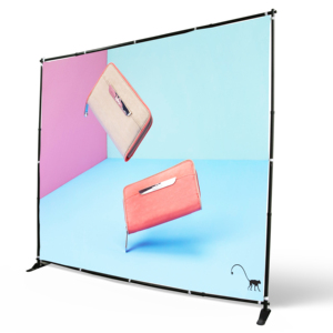 <span class=keywords><strong>ADMAX</strong></span> TE-15LF Soporte de pie de aluminio negro de 8x8' para pancartas tipo 'step and repeat' con fondo de gran formato - Product Image 1