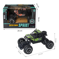 Vente chaude Camion monstre électrique rechargeable 2,4 GHz RC 4 roues motrices Tout-terrain Télécommande Rock Crawler avec batterie
