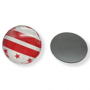 Aimant de réfrigérateur en verre 3D mignon, aimant de réfrigérateur rond en cristal - Product Image 3